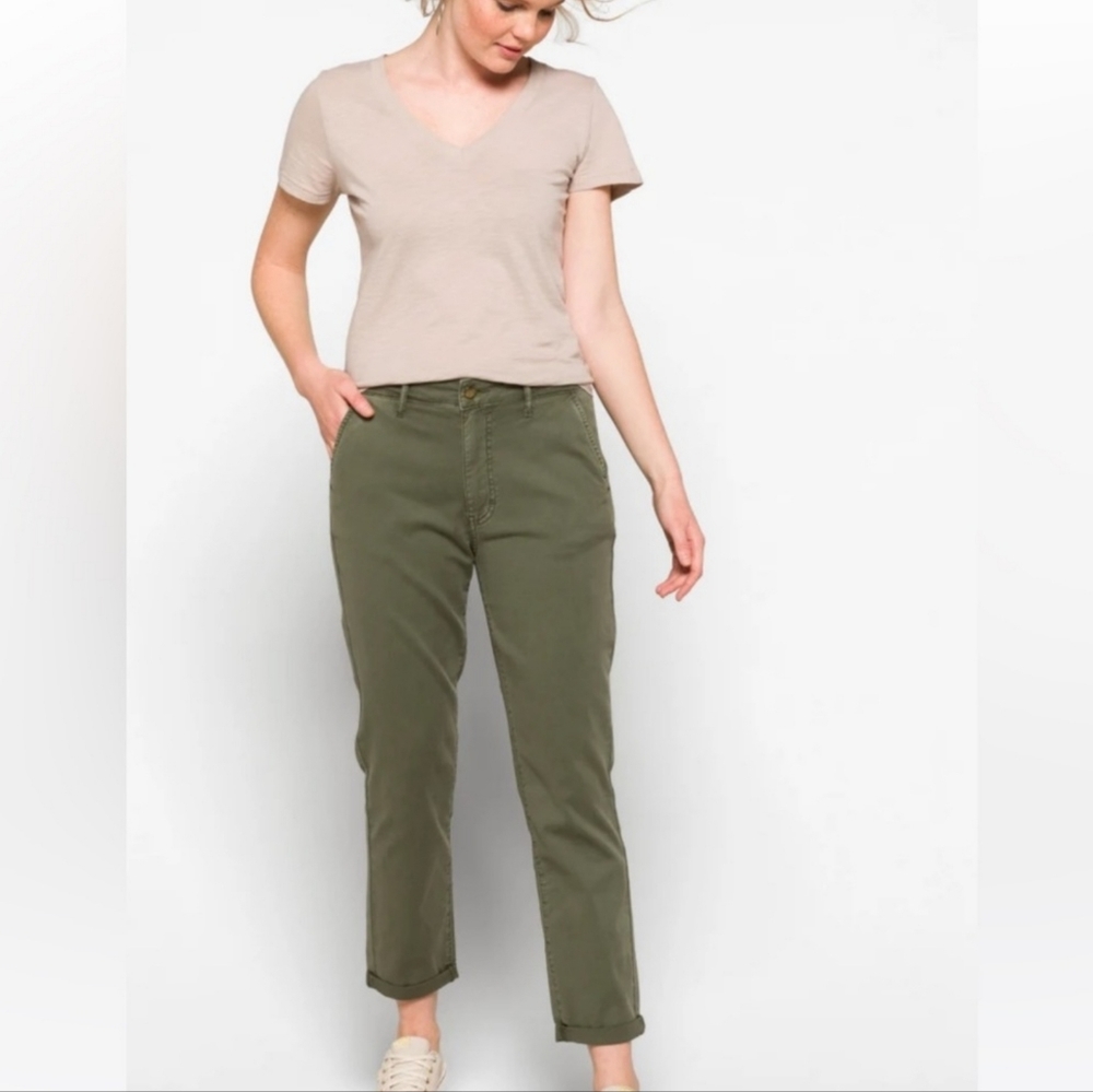 Cosmic Blue Love Crop Pant Command Green NWT